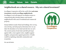 Tablet Screenshot of ecovillagers.org